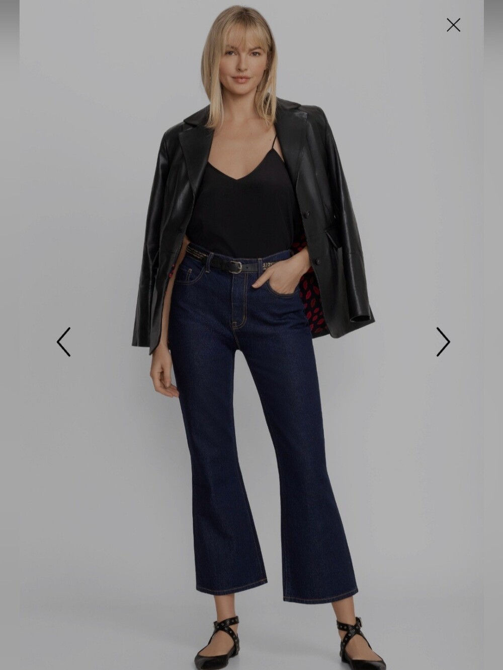 Johnny Was Dark Blue Baby Boot Cut Jeans